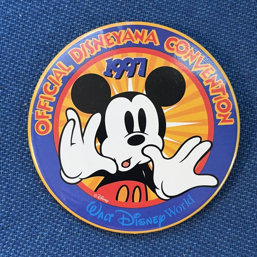 1997 Walt Disney World Disneyana Convention Mickey Mouse Button